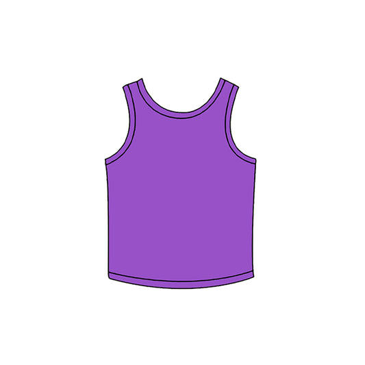 Preorder moq 5 Baby Girls Purple Sleeveless Yoga Active Shirts Top