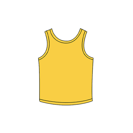 Preorder moq 5 Baby Girls Yellow Sleeveless Yoga Active Shirts Top