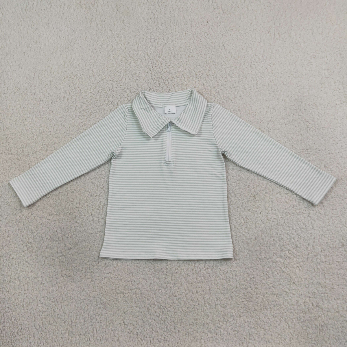 Baby Girls Long Sleeve Blue Stripe Zip Pullovers Top