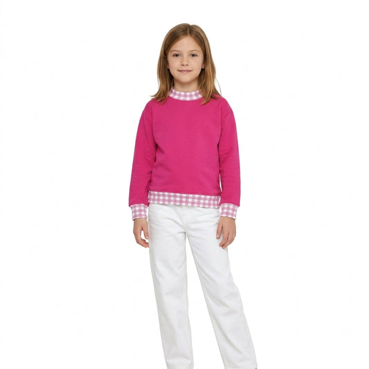 Baby Girls Hot Pink Long Sleeve Sweater Fall T-shirts Top