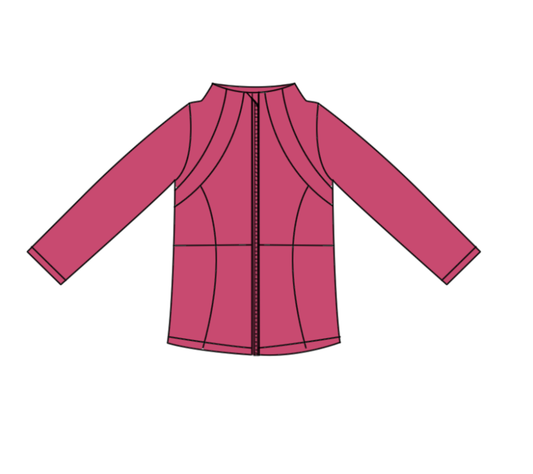 Preorder moq 5 Baby Girls Hot Pink Yoga Active Zip Jackets Tops