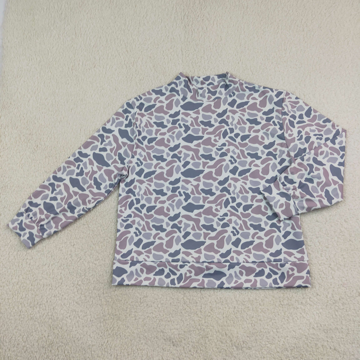 Baby Girls Light Grey Camo Yoga Active Long Sleeve Choker T-shirts Top