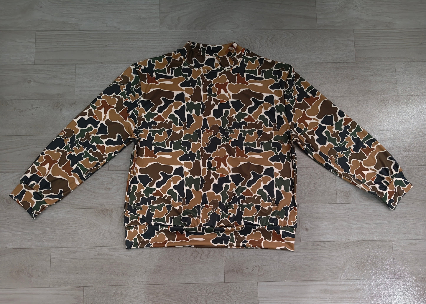 Adult Women Dark Brown Camo Yoga Active Long Sleeve T-shirts Top Preorder