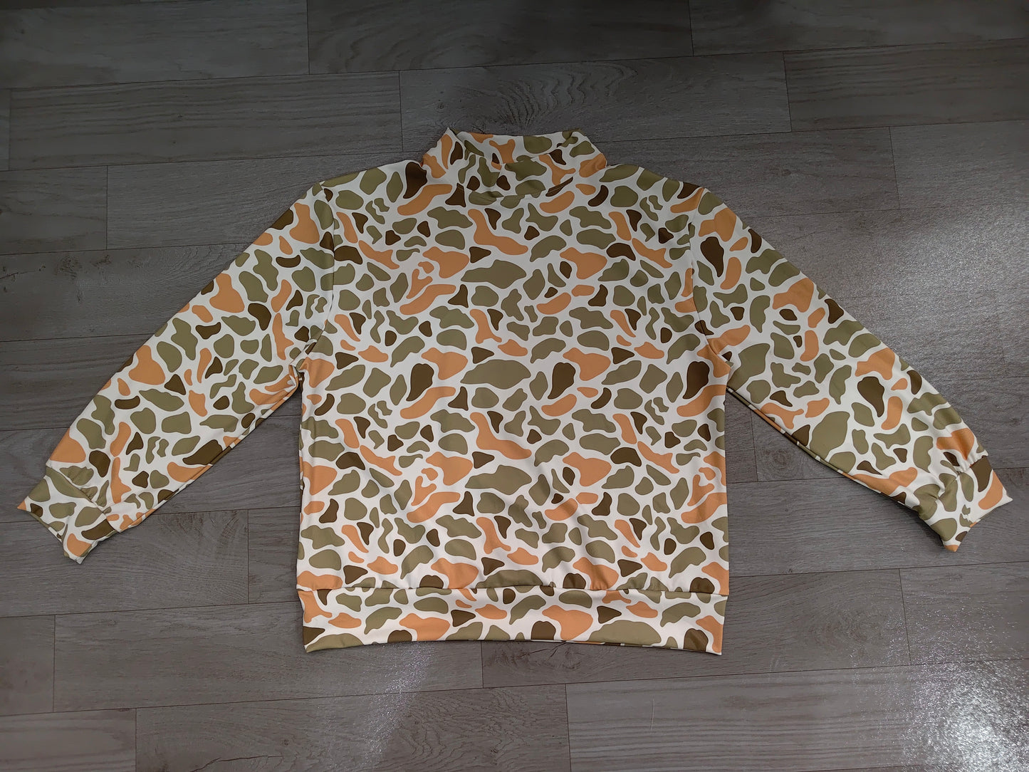 Adult Women Green Yellow Camo Yoga Active Long Sleeve T-shirts Top Preorder
