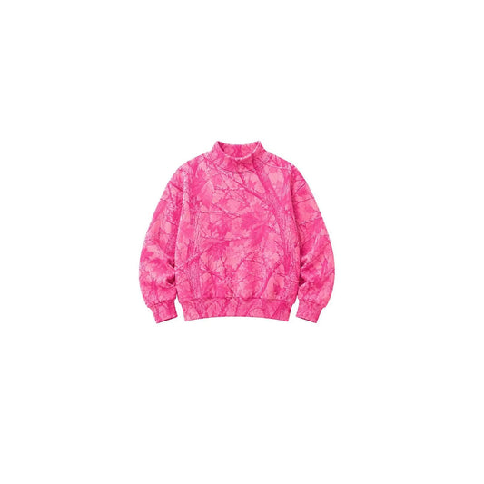 Preorder moq 5 Baby Girls Pink Leaves Camo Long Sleeve T-shirts Top