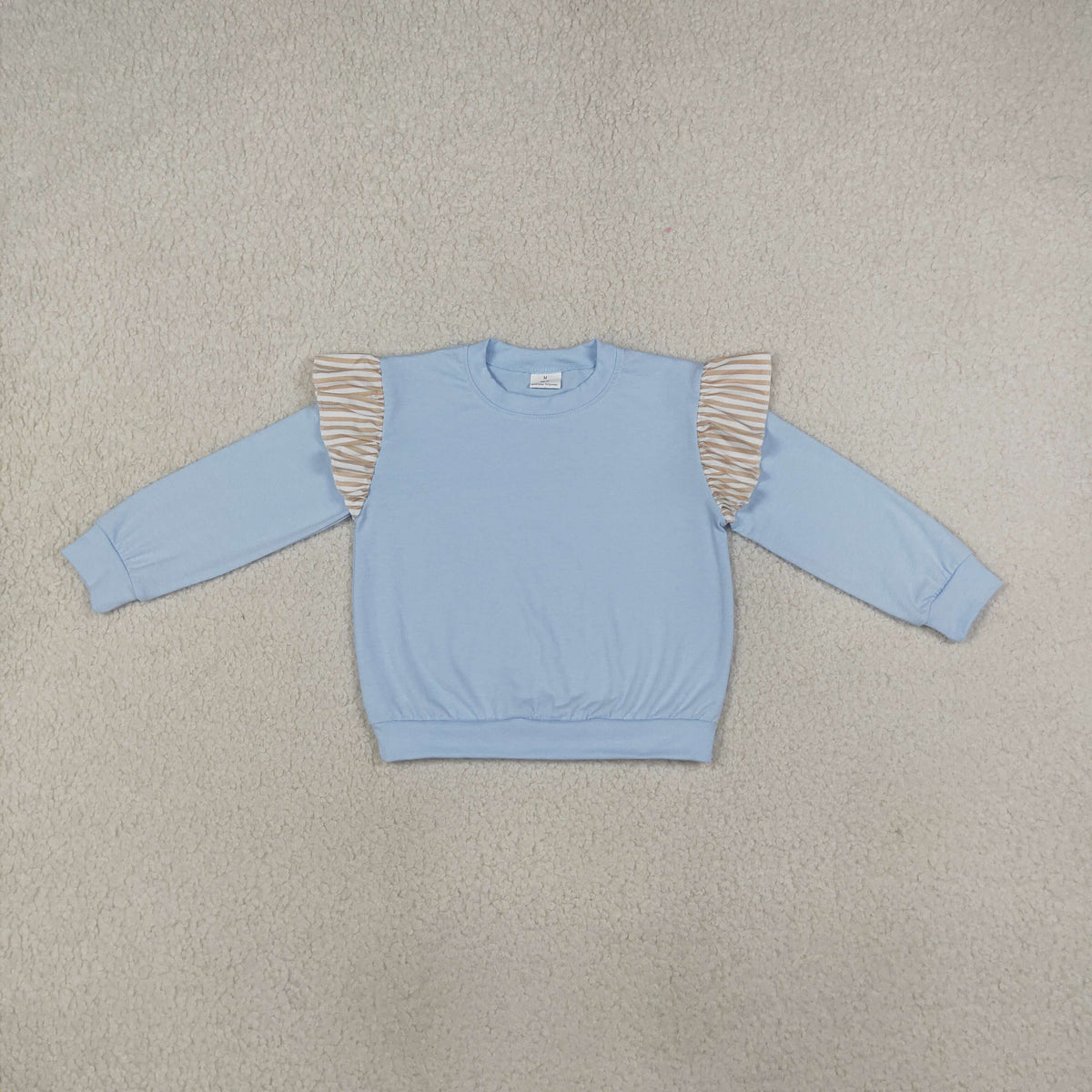 Baby Girls Blue Long Flutter Sleeve T-shirts Top