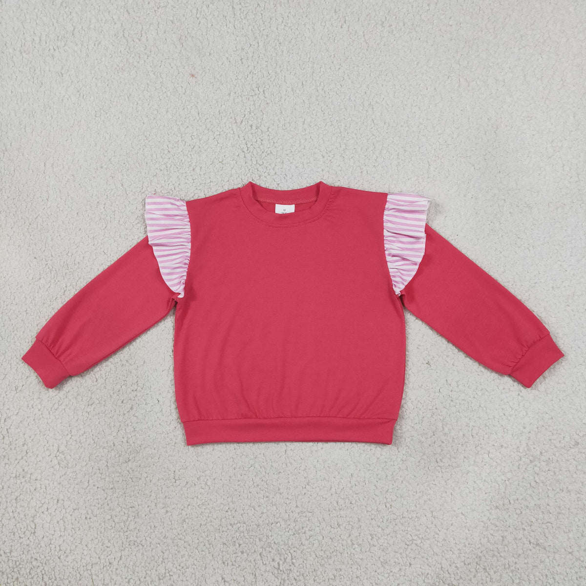 Sibling Baby Girls Long Flutter Sleeves Shirts Top Pockets Ruffle Shorts Pants Clothes Sets