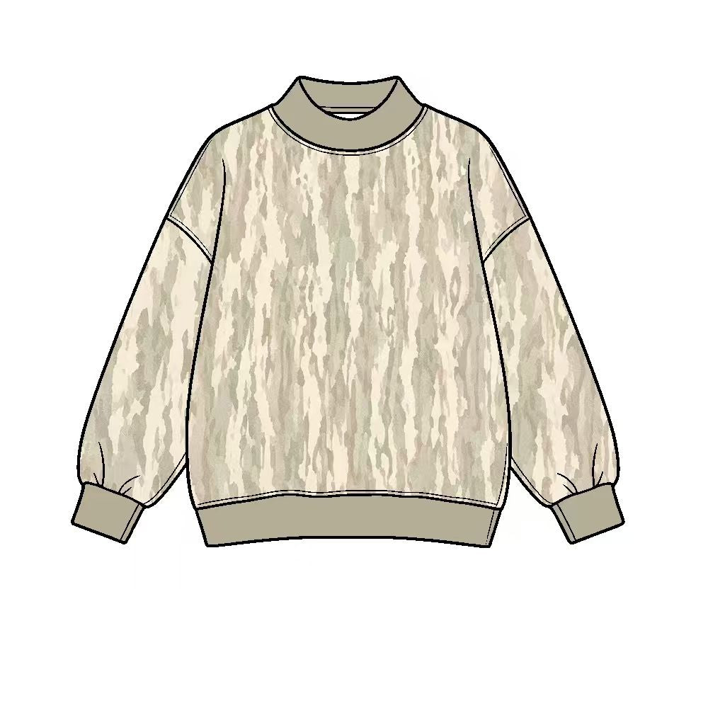 Preorder Adult Women Long Sleeve Southern Khaki Camo Yoga Active T-shirts Top