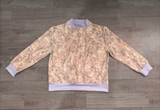 Adult Women Long Sleeve Light Blue Khaki Camo Yoga Active Choker T-shirts Top