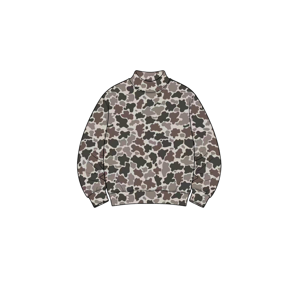 Preorder moq 5 Baby Girls Long Sleeve Grey Camo Choker Yoga Active T-shirts Top