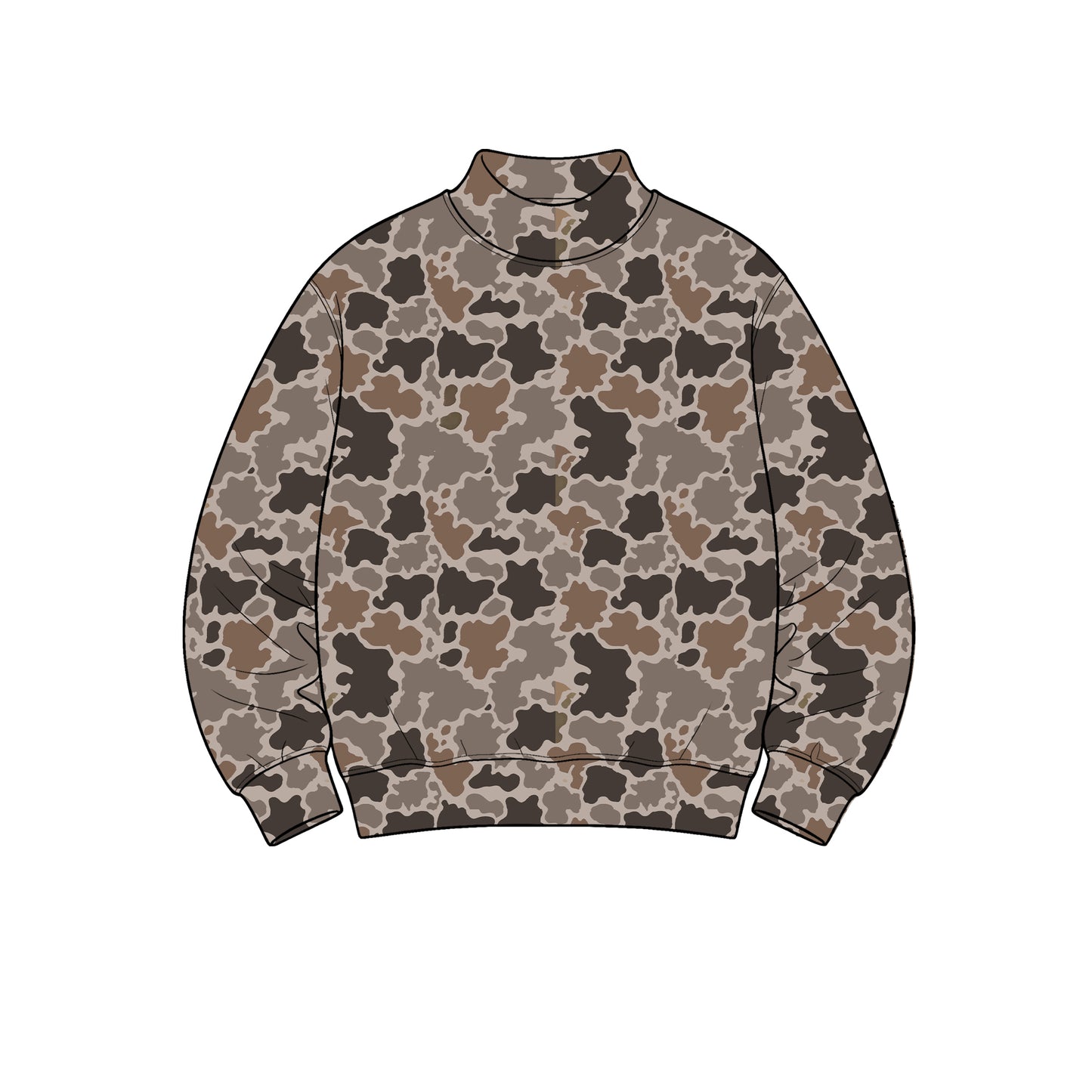 Preorder moq 5 Adult Women Long Sleeve Brown Camo Yoga Active T-shirts Top