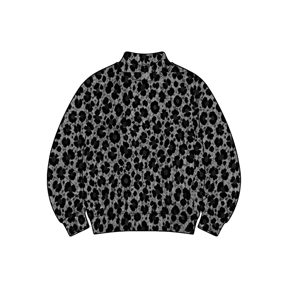 Preorder moq 5 Adult Women Long Sleeve Black Leopard Yoga Active T-shirts Top