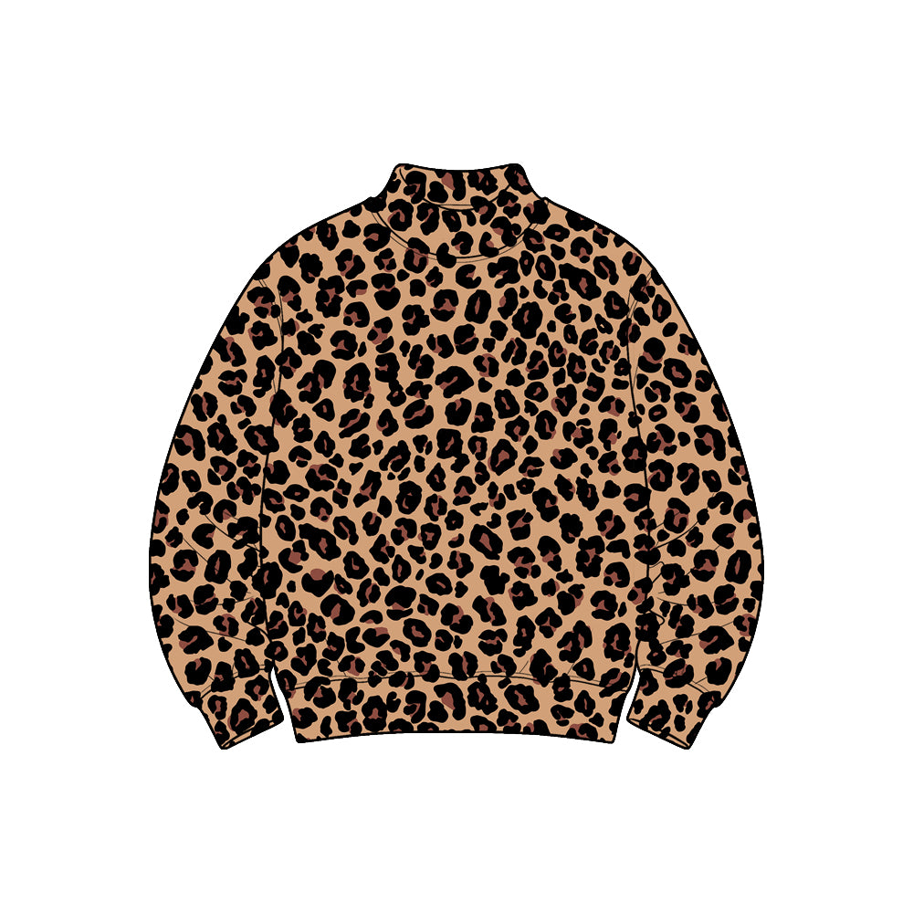 Preorder moq 5 Adult Women Long Sleeve Brown Leopard Yoga Active T-shirts Top