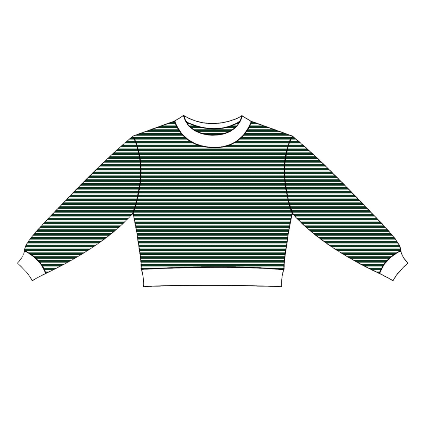Baby Girls Green Stripe Long Sleeve Yoga Active T-shirts Top Preorder
