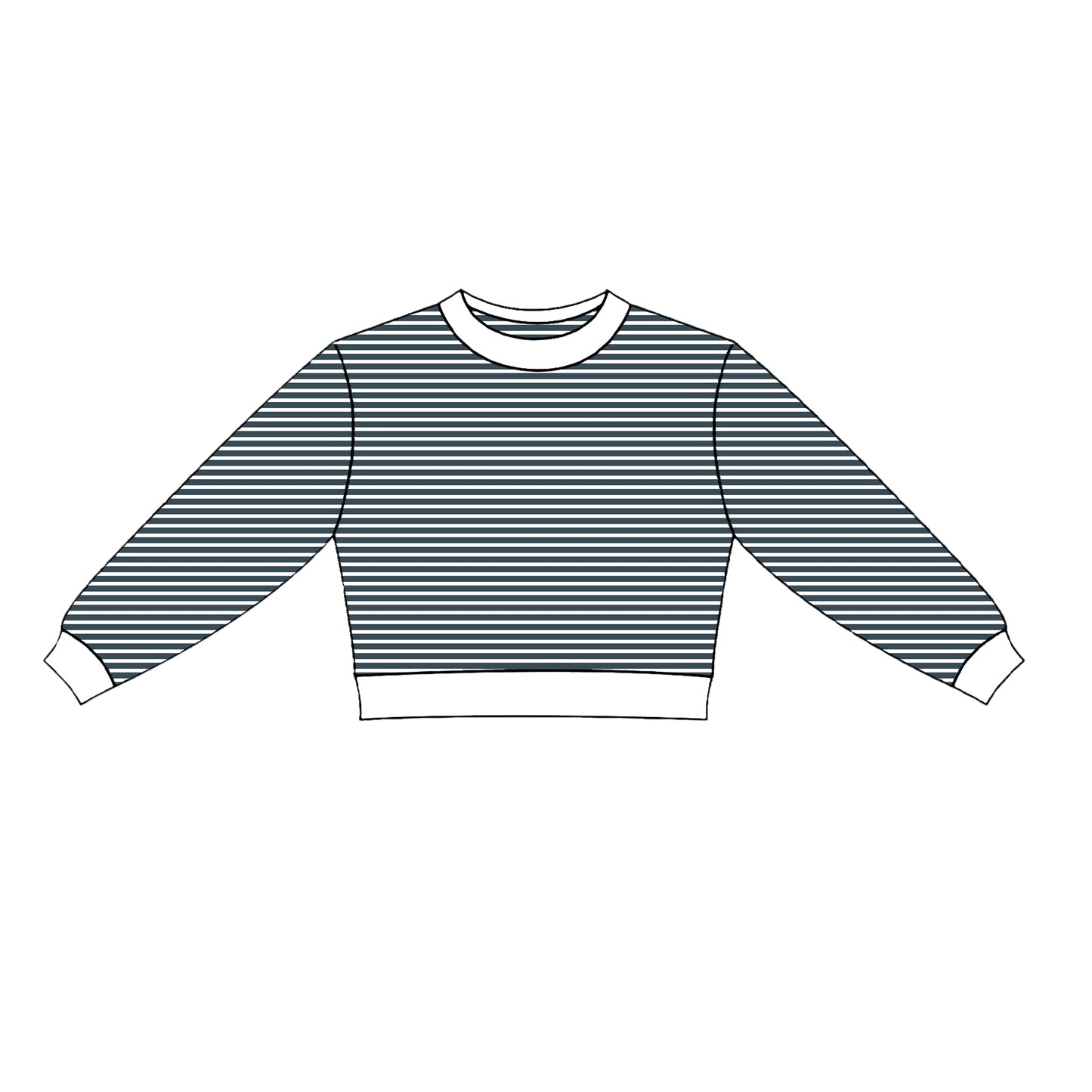 Baby Girls Blue Stripe Long Sleeve Yoga Active T-shirts Top Preorder