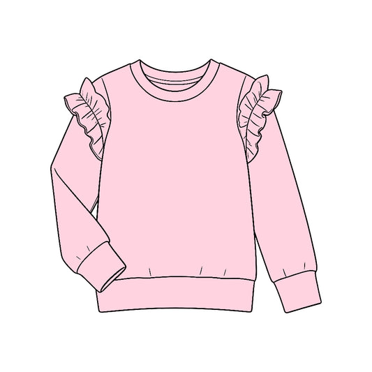 Baby Girls Pink Long Sleeve Cotton T-shirts Top Preorder