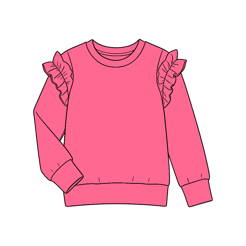 Baby Girls Hot Pink Long Sleeve Cotton T-shirts Top Preorder