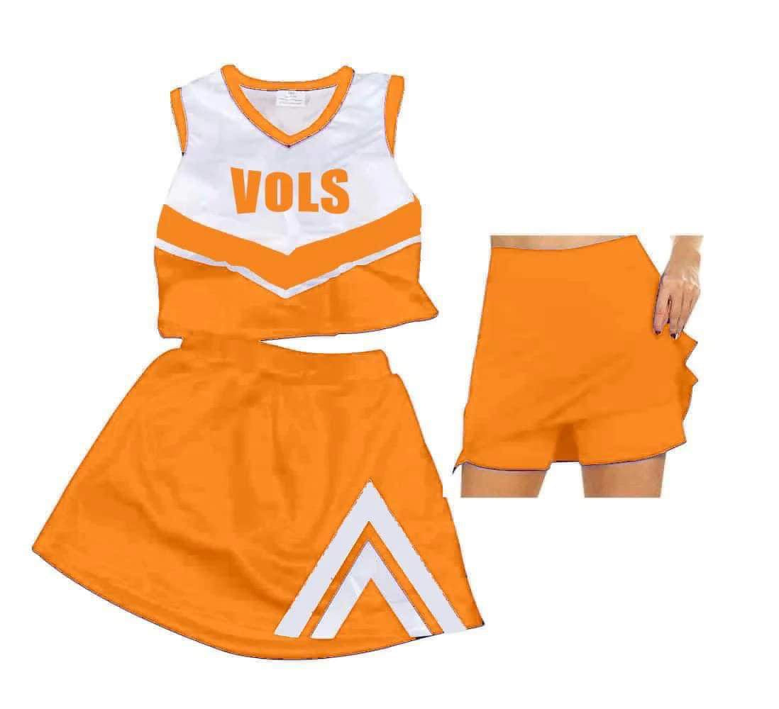 Baby Girls Cheerleader Skirts Team yellow Clothing Sets preorder(moq 5)