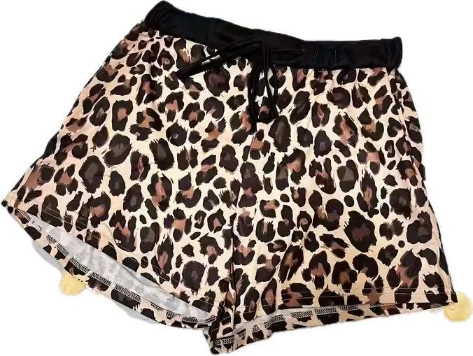 Adult Women Leopard Shorts Bottoms Preorder(moq 5)