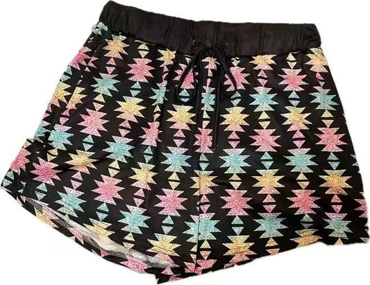 Adult Women Aztec Shorts Bottoms Preorder(moq 5)