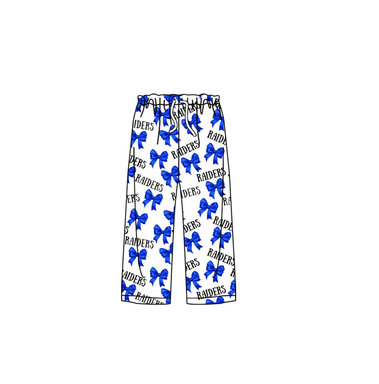 Preorder moq 5 Baby Girls Raiders Bows Team Pants Bottoms