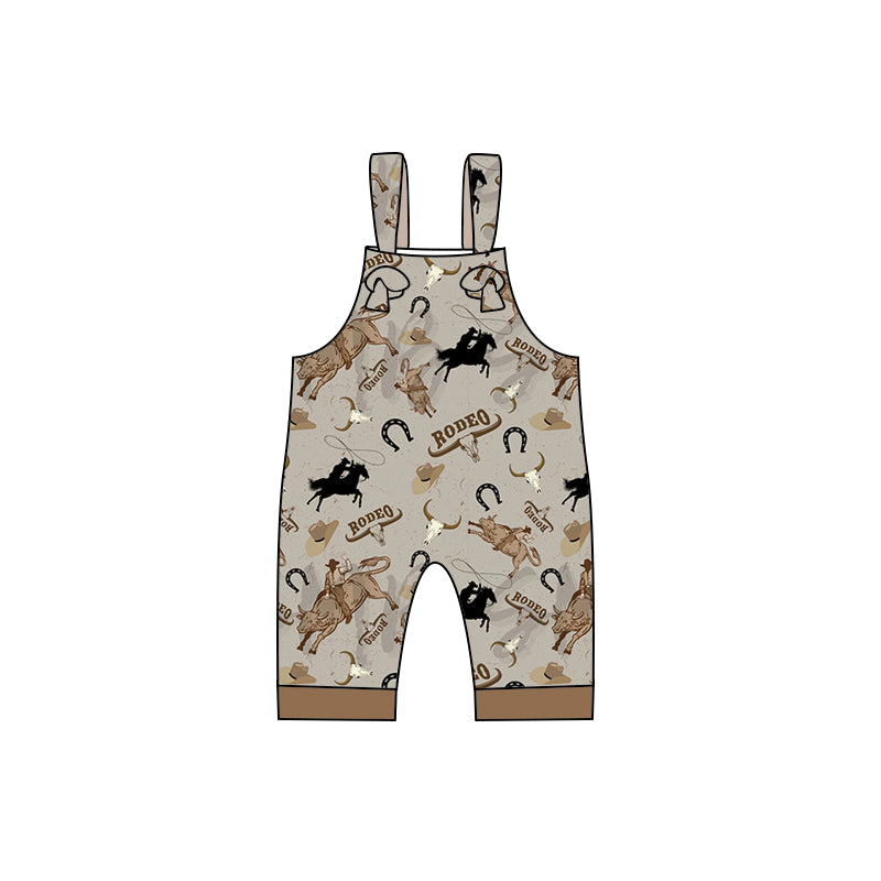 Baby Infant Boys Western Rodeo Straps Rompers preorder(moq 5)