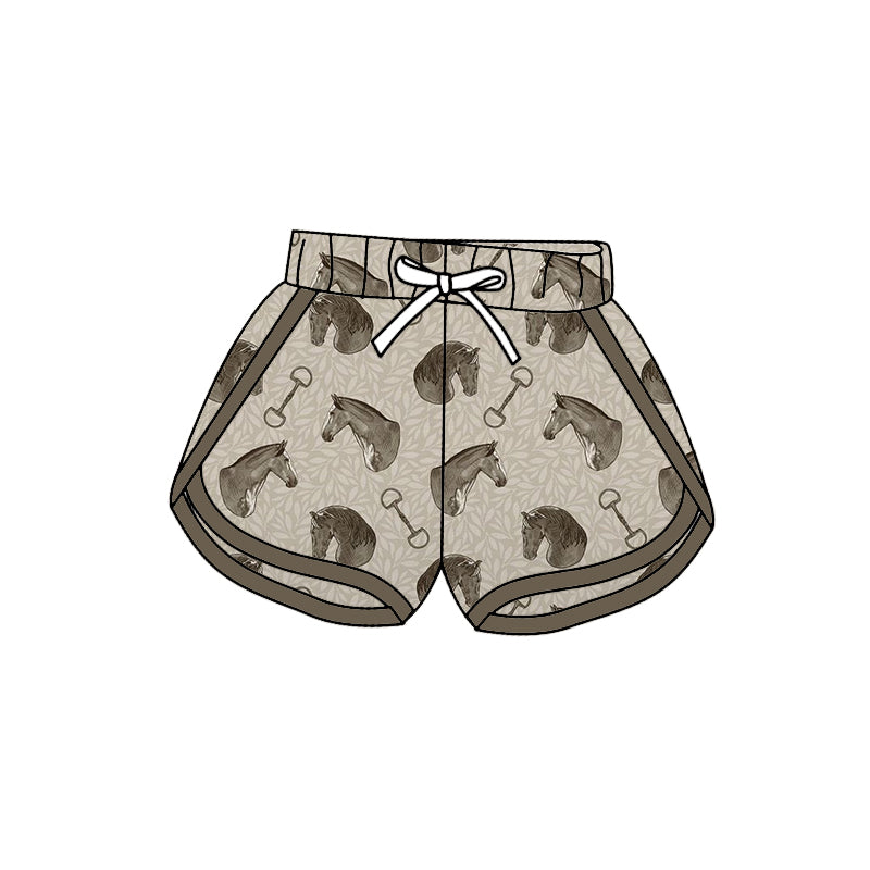 Baby Girls Western Horse Summer Shorts Bottoms Preorder(moq 5)