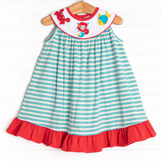 Baby Girls Princess Ruffle Print Knee Length Dresses split order preorder May 19th