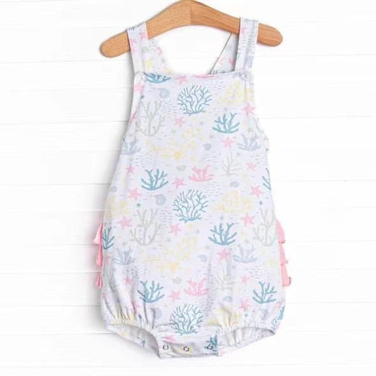 Baby Infant Girls Straps Coral Rompers preorder split order May 19th
