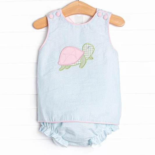 Baby Girls Turtle Top Bummie Clothes Sets split order preorder May 19th