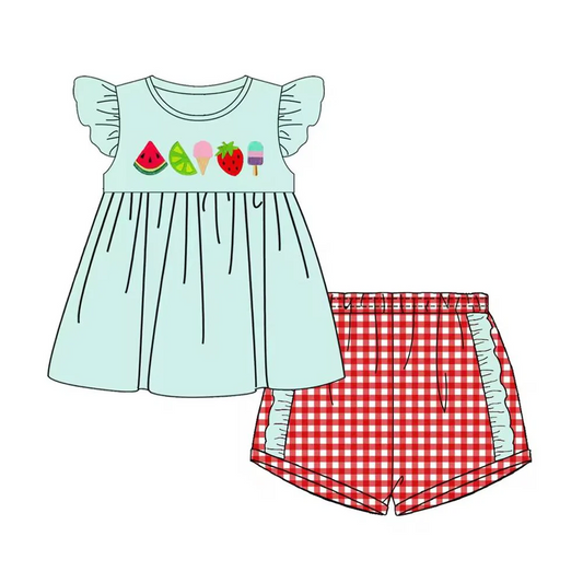 Baby Girls Truits Tunic Shorts Clothes Sets split order preorder May 19th