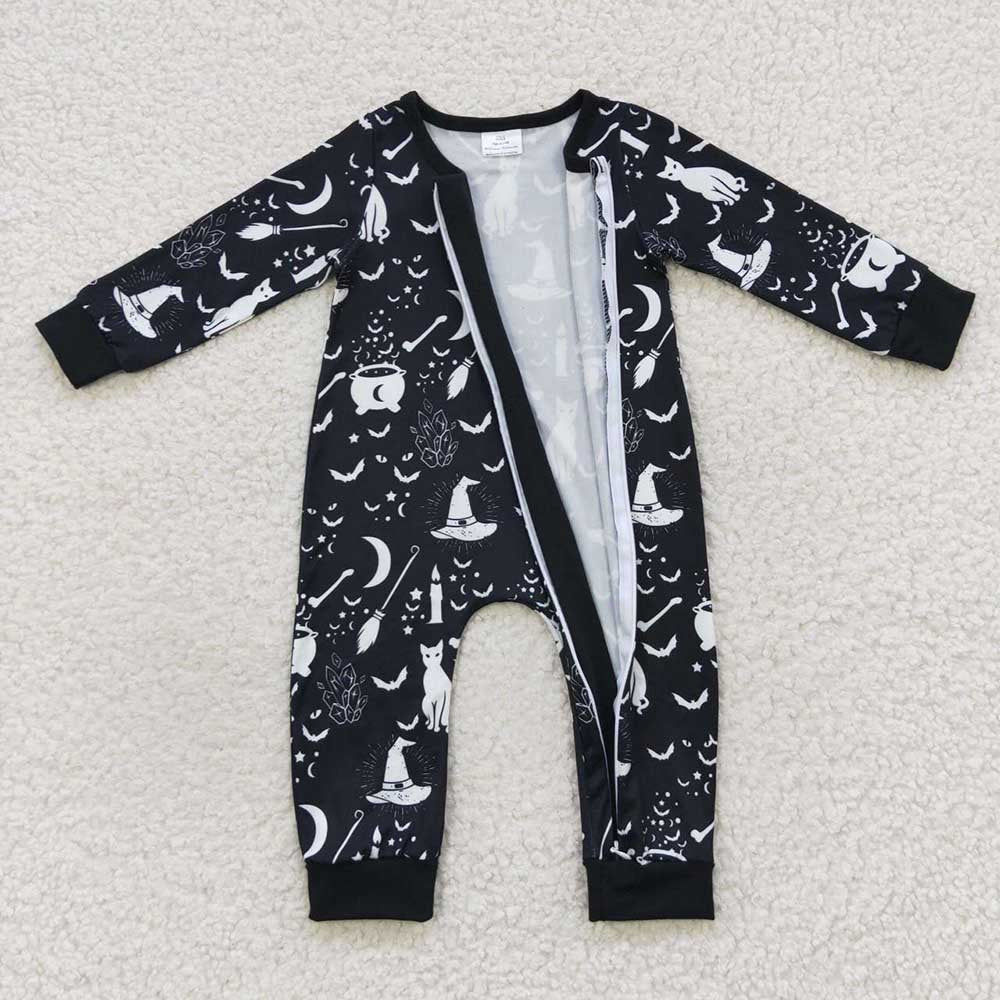 Baby Kids Halloween Black Cats Rompers