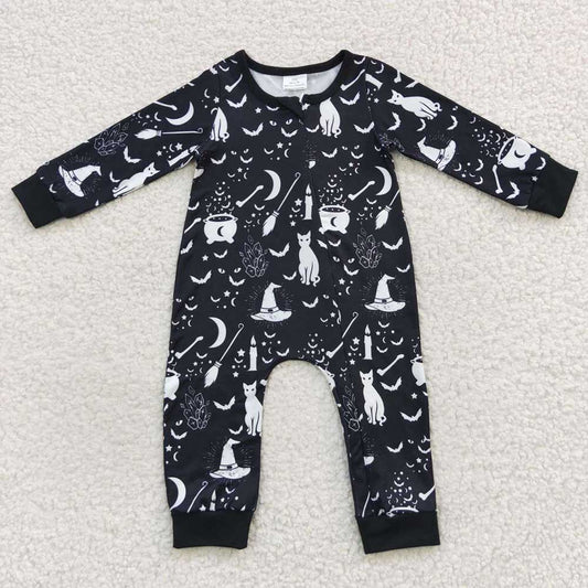 Baby Kids Halloween Black Cats Rompers