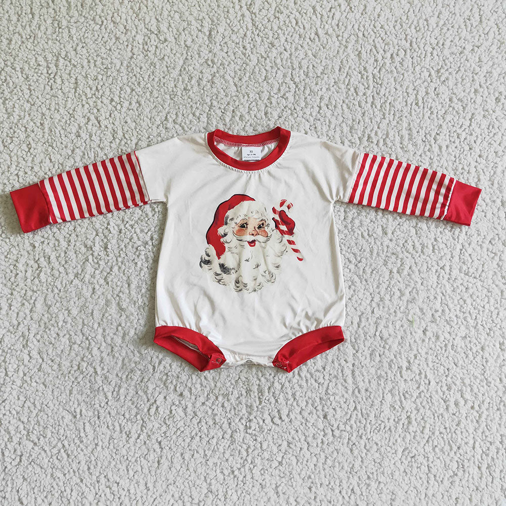 Sibling Baby Kids Christmas Santa Long Sleeves Rompers
