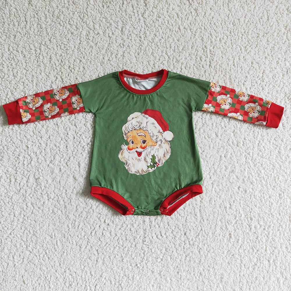 Sibling Baby Kids Christmas Santa Long Sleeves Rompers