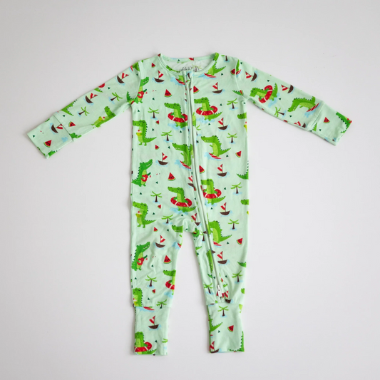 Baby Kids Crocodile Zip Rompers preorder