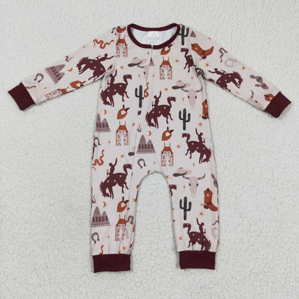 Baby Kids Infant Western Horse Rodeos Rompers