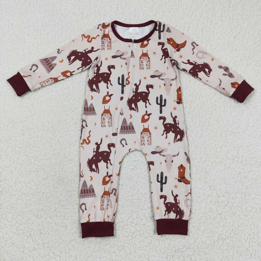 Baby Kids Infant Western Horse Rodeos Rompers