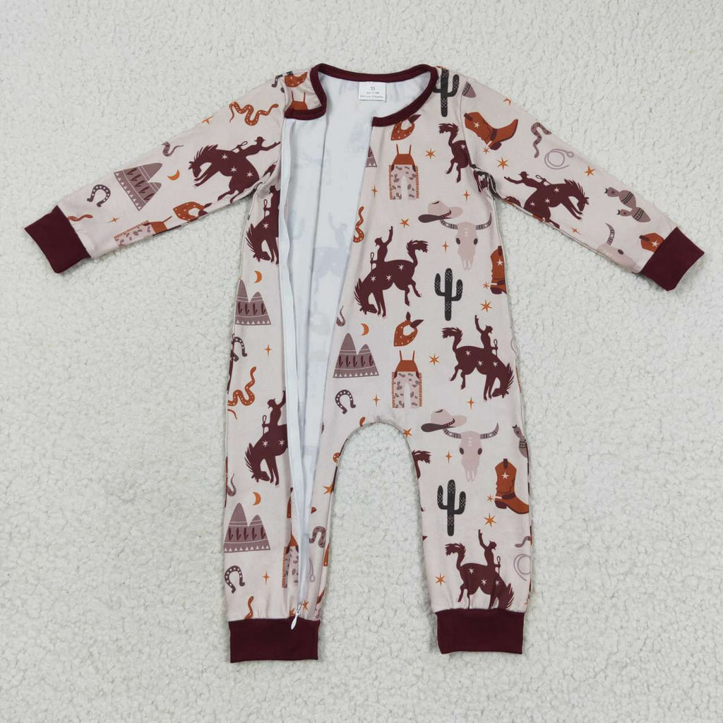 Baby Kids Infant Western Horse Rodeos Rompers