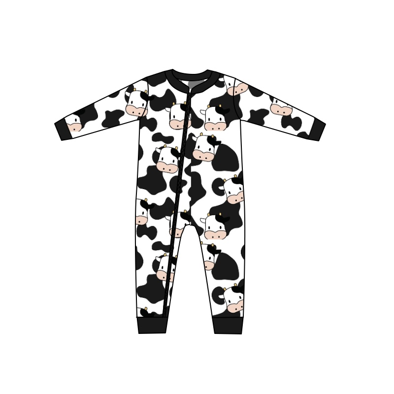 Baby Kids Cute Cows Zip Rompers preorder(moq 5)