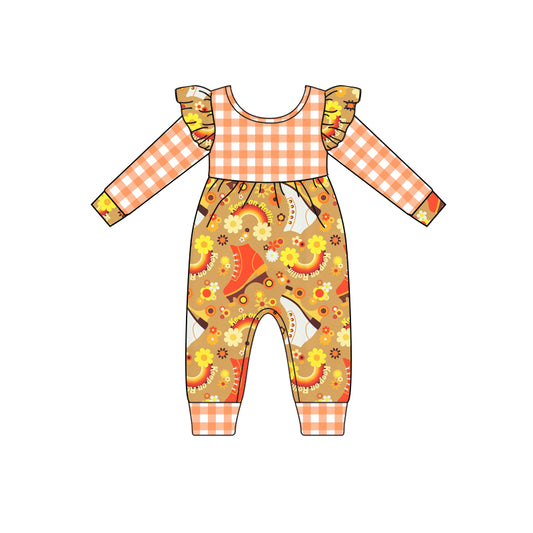 Baby Girls Flowers Rainbow Rompers preorder