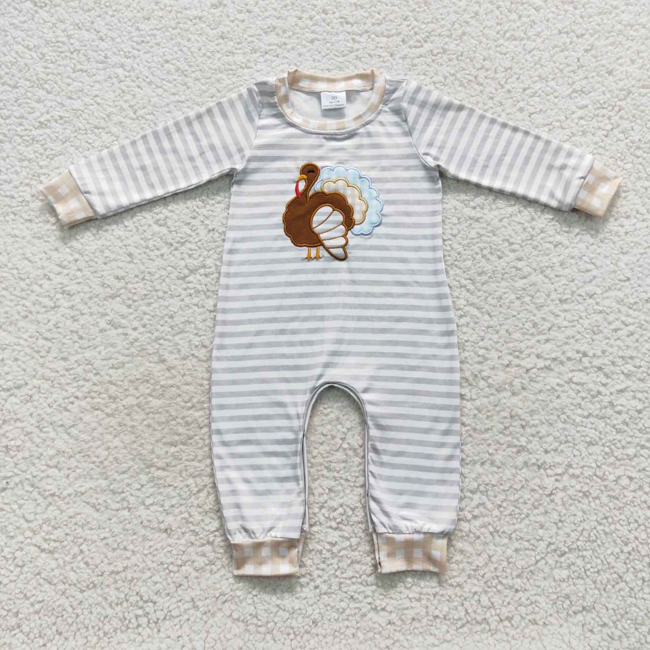 USA Shop Baby Boys Thanksgiving Turkey Long Sleeve Rompers