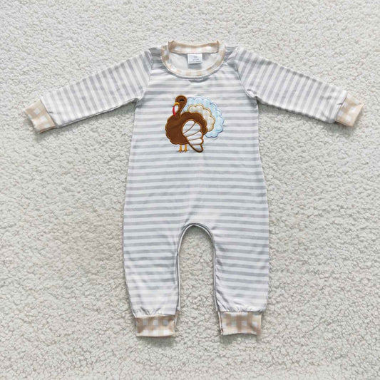 USA Shop Baby Boys Thanksgiving Turkey Long Sleeve Rompers