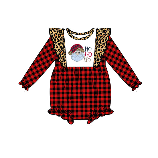 Baby Infant Christas Santa Plaid Rompers preorder