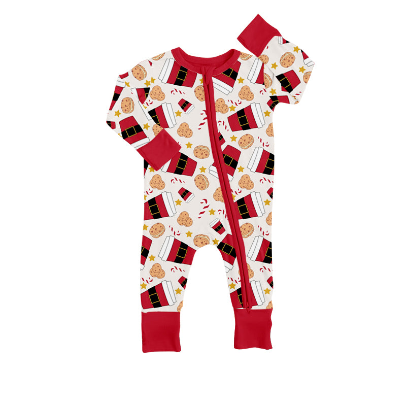 Baby Kids Santa Cup Zip Rompers preorder