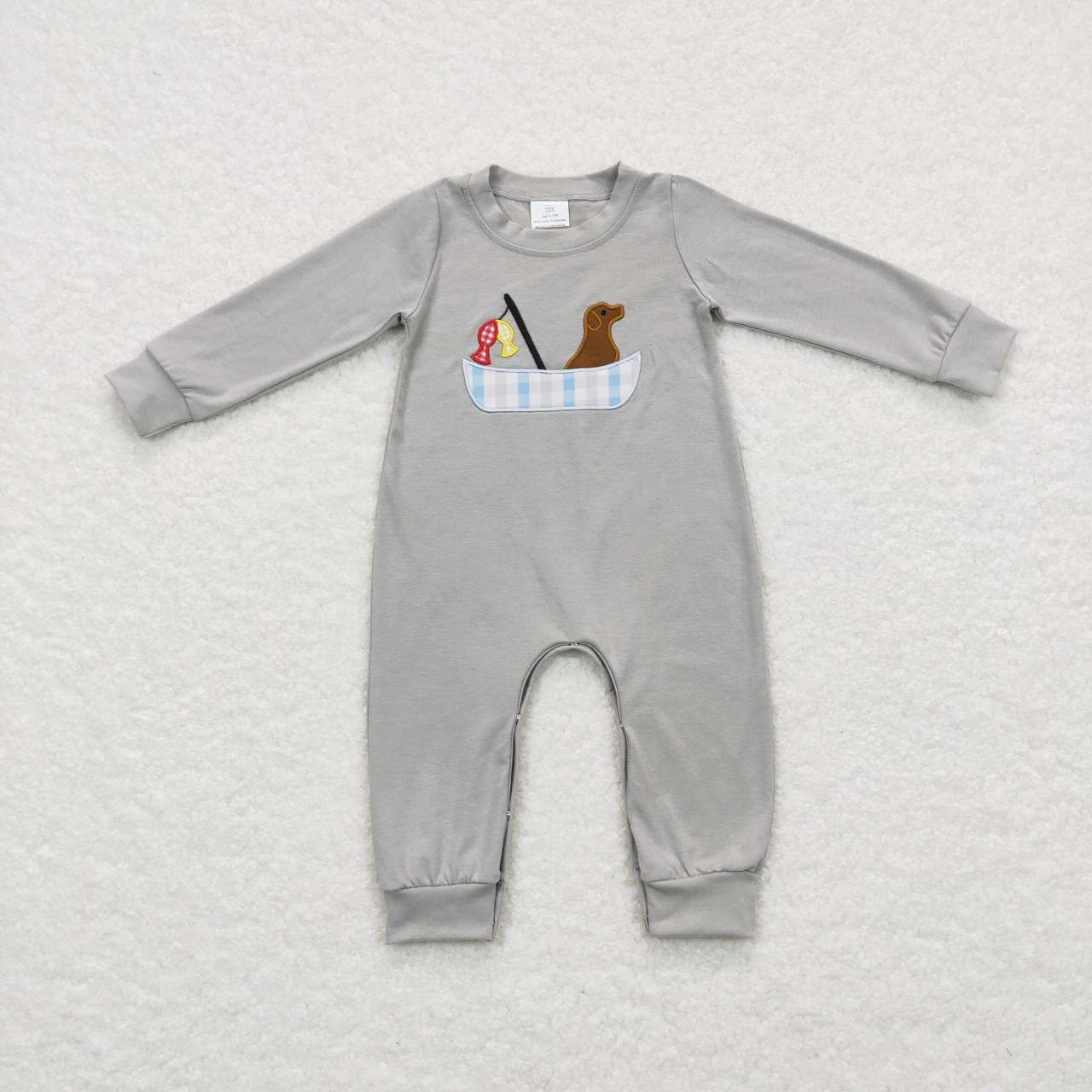 USA Shop Baby Boys Fishing Boats Dogs Long Sleeve Rompers