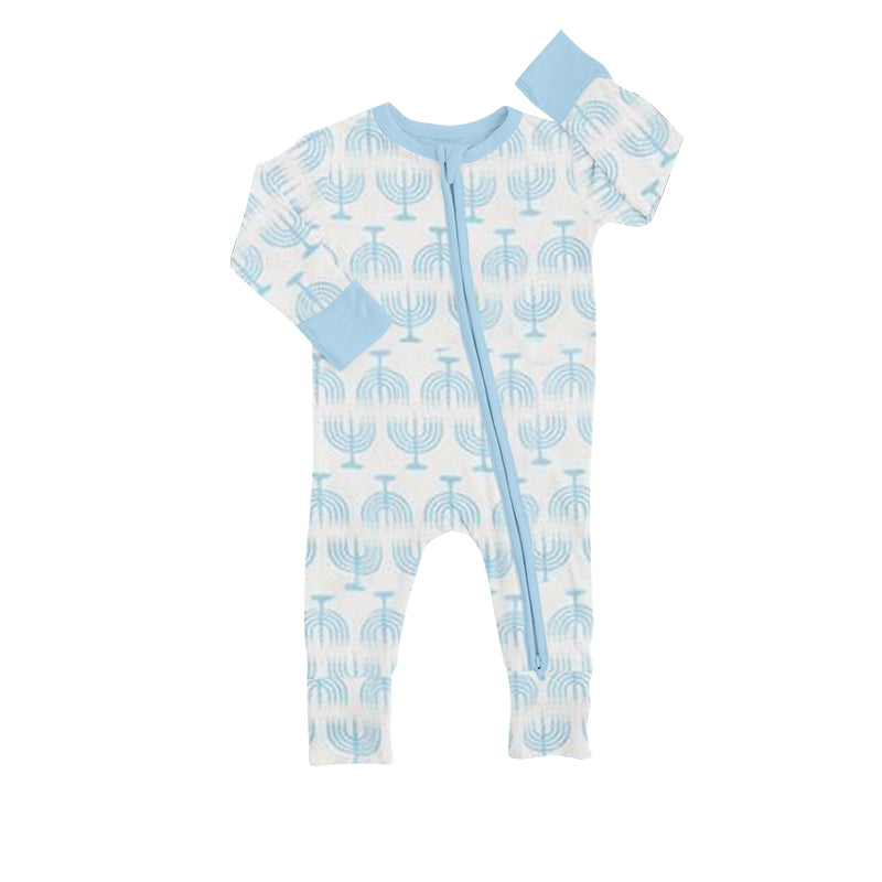 Baby Infant Kids Blue Lights Long Sleeve Zip Rompers preorder