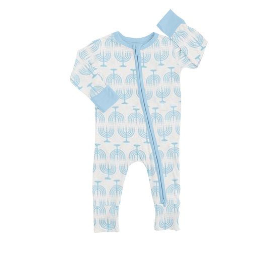 Baby Infant Kids Blue Lights Long Sleeve Zip Rompers preorder