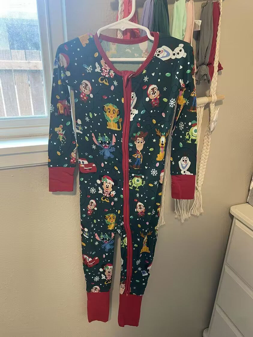 Baby Infant Kids Christmas Cartoon Animals Long Sleeve Rompers