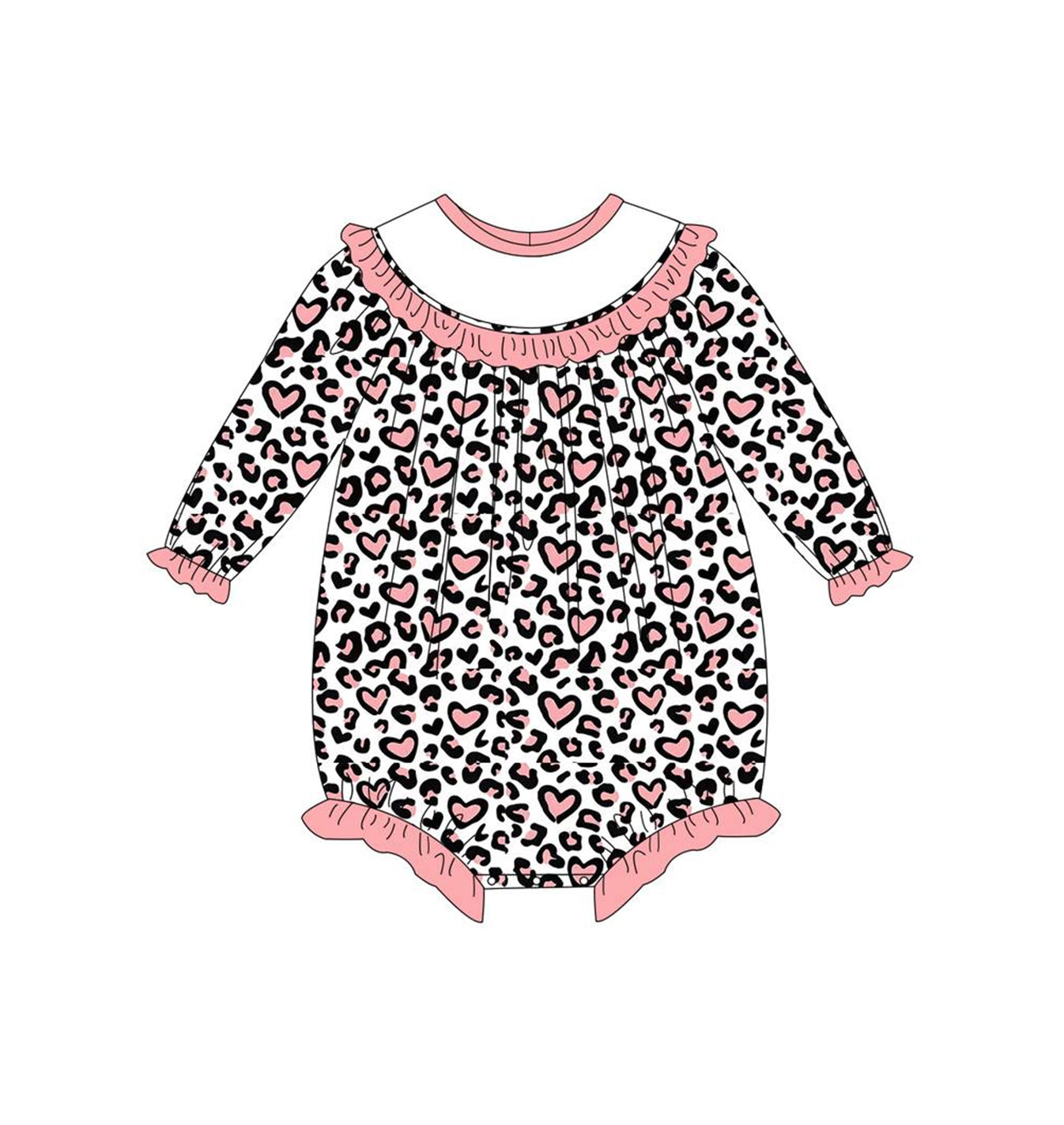 Baby Infant Girls Leopard Pink Rompers preorder